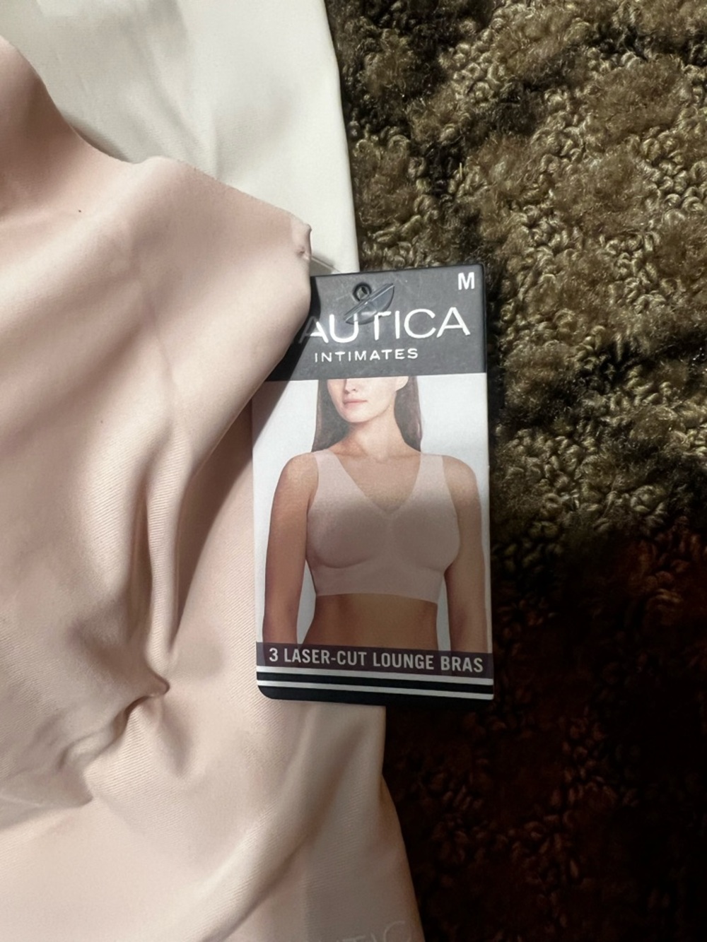 NWT Nautica Laser Cut Lounge Bras - Blush, White, Black (3-Pack) - Picture 3 of 5